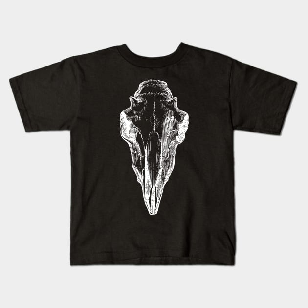 Cow Skull Kids T-Shirt by tommartinart